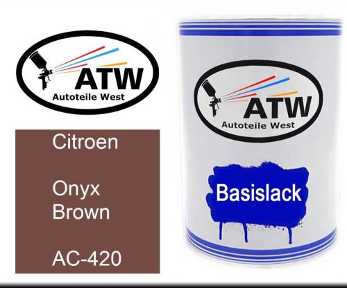 Citroen, Onyx Brown, AC-420: 500ml Lackdose, von ATW Autoteile West.